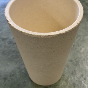 Clay crucible, 50 gram wide multi-shot, 5 1/4"H x 4" Wide at mouth- Lot of 16