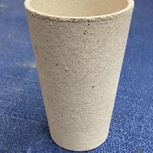Clay crucible, 40 gram single shot, 5 1/4"H x 3 1/2" Wide at mouth