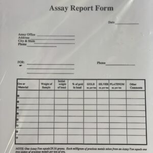 Assay report forms, pack of 100